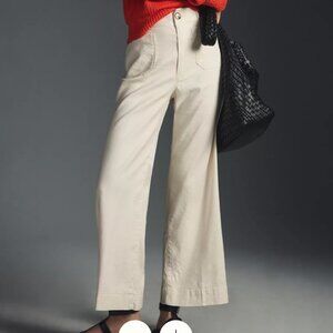 THE COLETTE CROPPED WIDE-LEG PANTS BY MAEVE: LINEN EDITION